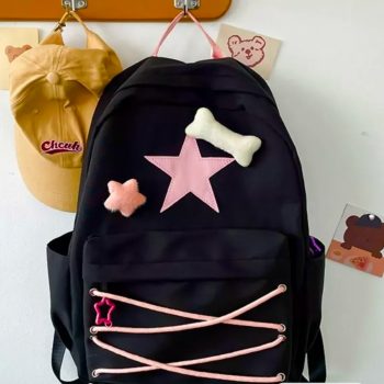 Рюкзак со звездами Y2K школьный Рюкзак со звездами Y2K школьный